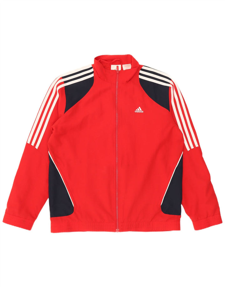 Jachetă de trening pentru băieți Adidas 15-16 ani poliester color bloc roșu