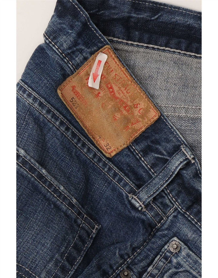 Blugi pentru bărbați Levi's 527 Bootcut W34 L32 Bumbac albastru