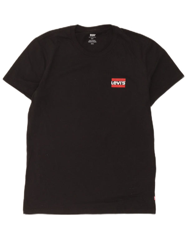 Tricou pentru bărbați Levi's Slim Top din bumbac mediu negru