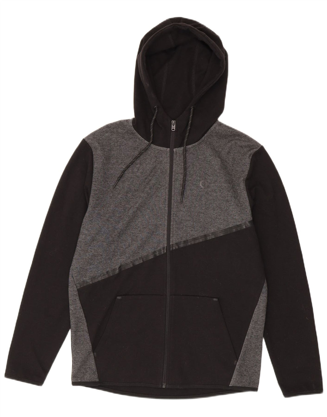 Pulover Jack & Jones pentru bărbați, cu fermoar, poliester color bloc negru mediu