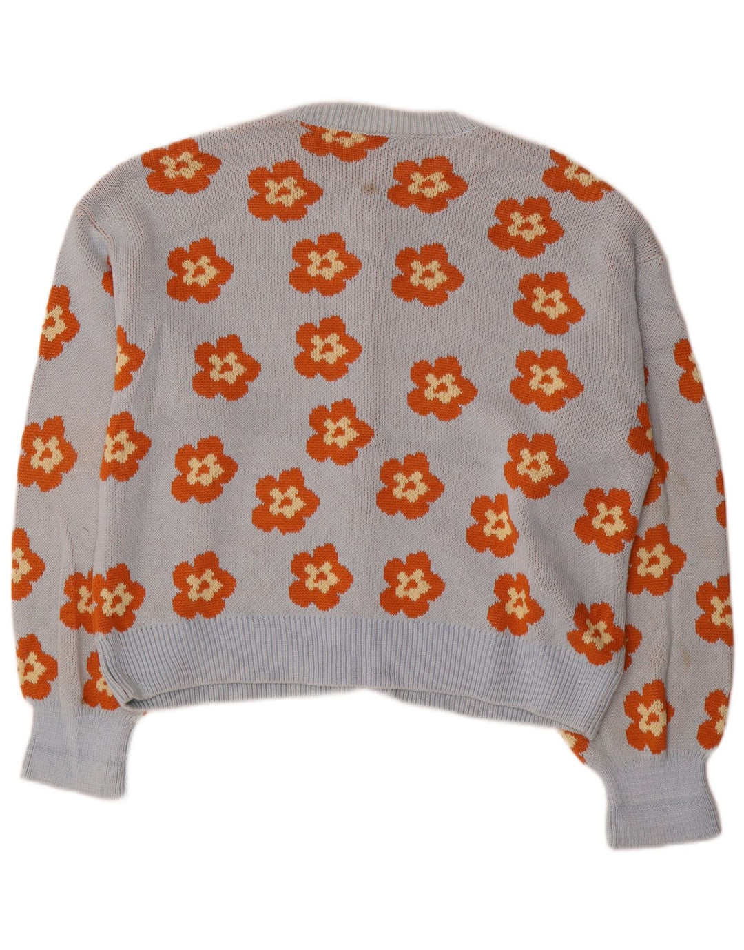 Pulover cardigan supradimensionat pentru femei Zara UK 10 Small Blue Floral