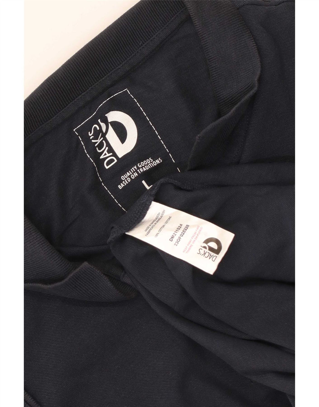 Tricou polo pentru bărbați Dack's, mare, albastru, bumbac