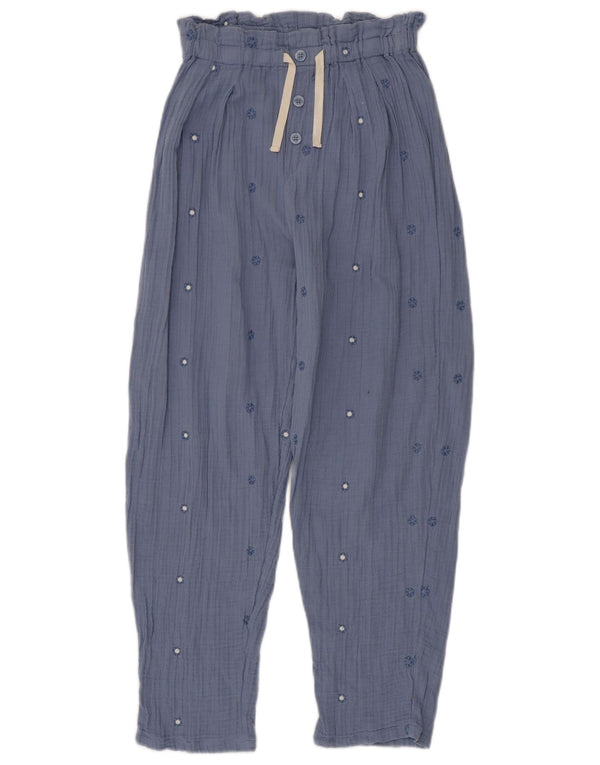 Pantaloni casual Benetton pentru fete cu talie înaltă 11-12 ani 2XL W22 L26 Albastru