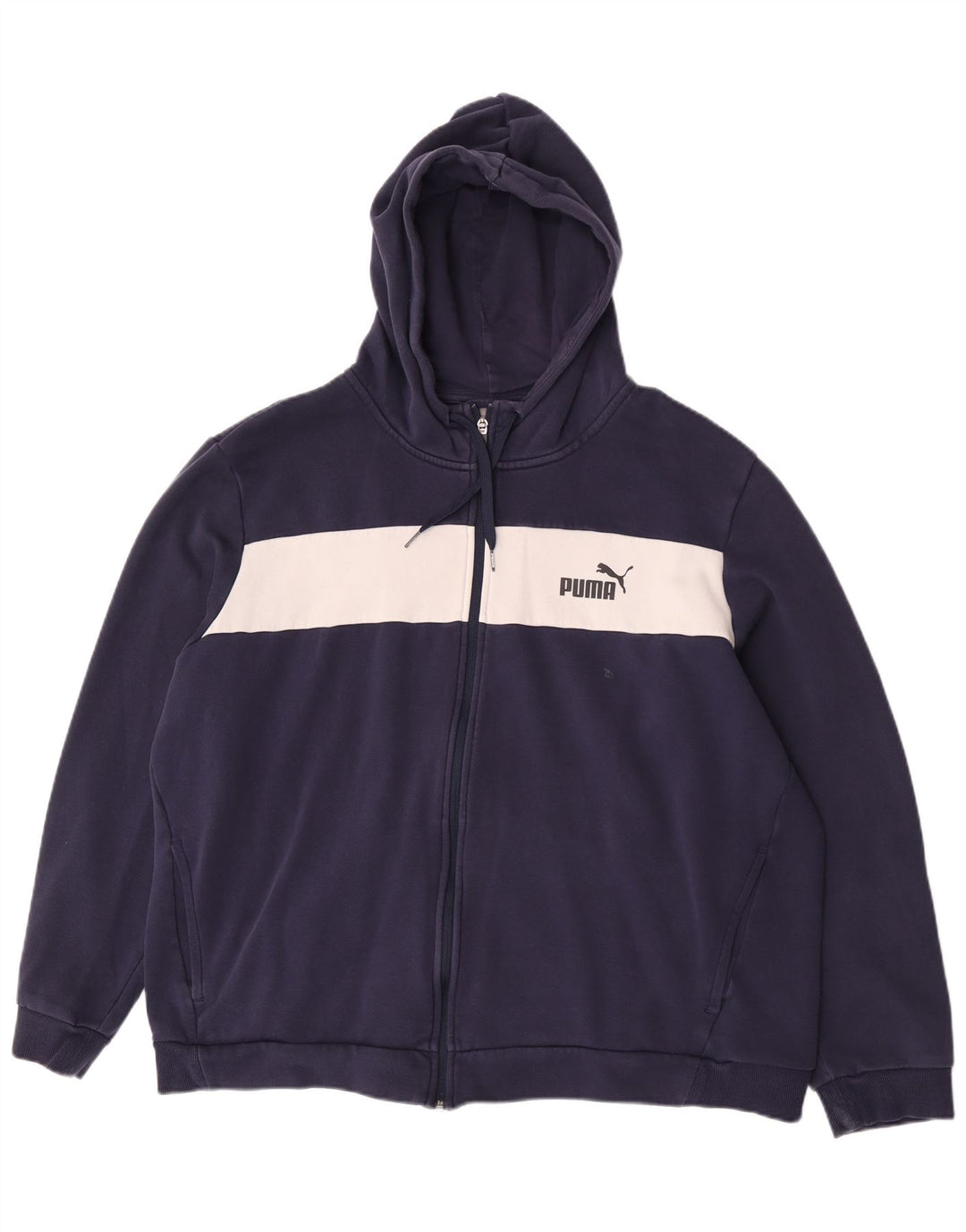 Pulover Puma pentru bărbați, cu fermoar, 2XL, poliester color block, albastru bleumarin