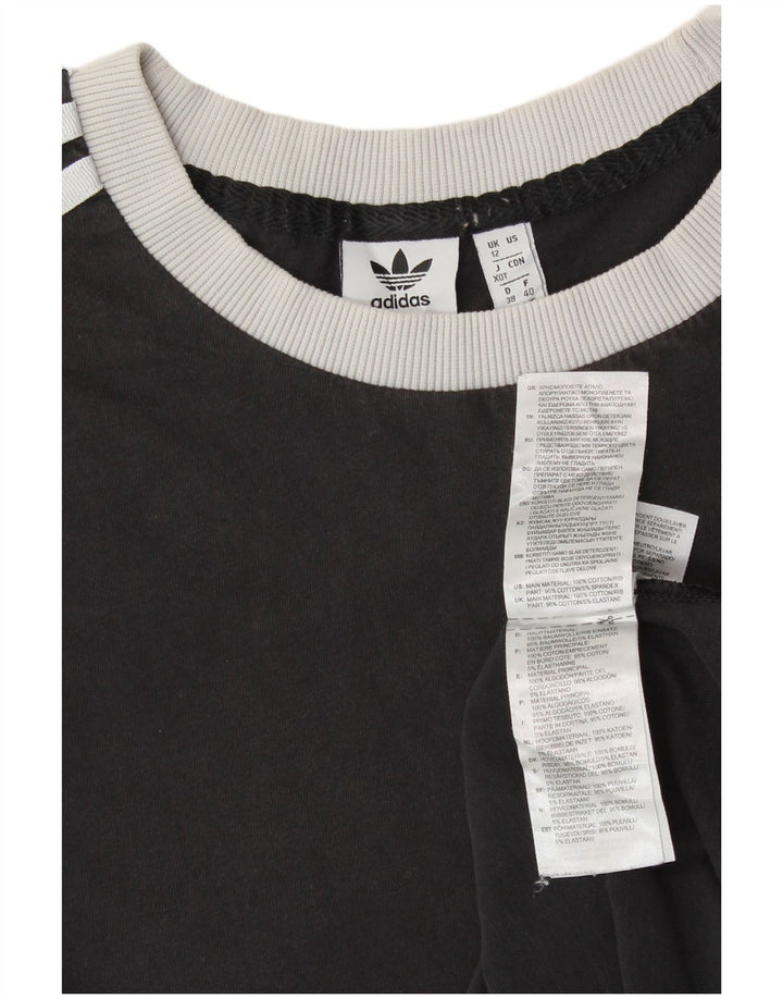 Tricou grafic ADIDAS pentru femei Top UK 12 Medium Black Bumbac