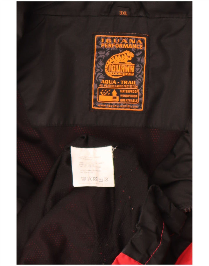 Jachetă de ploaie pentru bărbați Iguana UK 46 3XL Poliester color bloc roșu