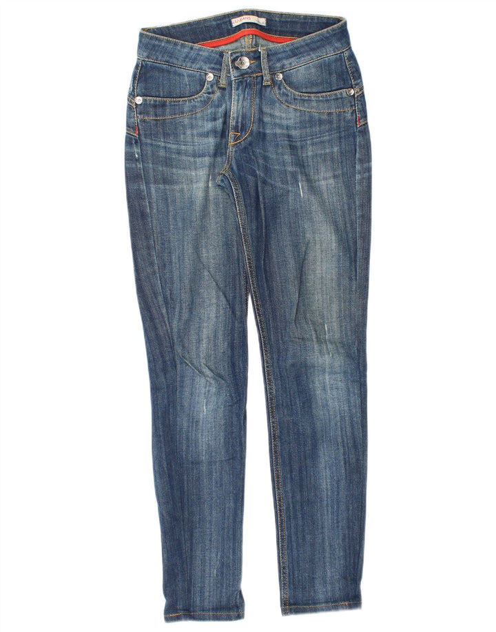 LIU JO Womens Distressed Slim Jeans  W27 L28 Blue Cotton