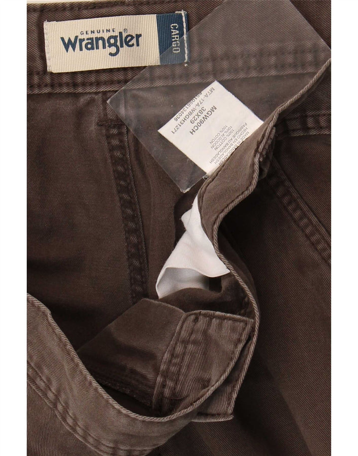 Pantaloni cargo drepti pentru bărbați Wrangler W38 L29 bumbac maro