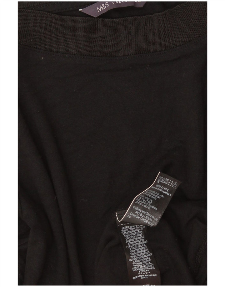 Marks & Spencer Top pentru femei cu mâneci 3/4 UK 18 XL, viscoză neagră