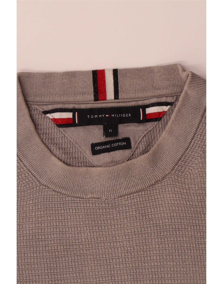 Pulover Tommy Hilfiger pentru bărbați, cu gât crew, bumbac, gri mediu