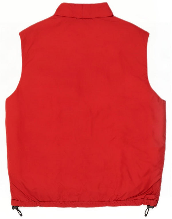 Alberto Aspesi Mens Padded Gilet UK 40 Large Red Polyamide