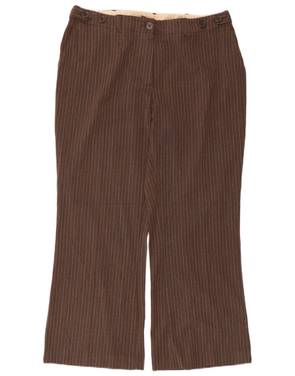 Pantaloni chino pentru femei Marks & Spencer UK 16 Large W36 L27 Maro cu dungi