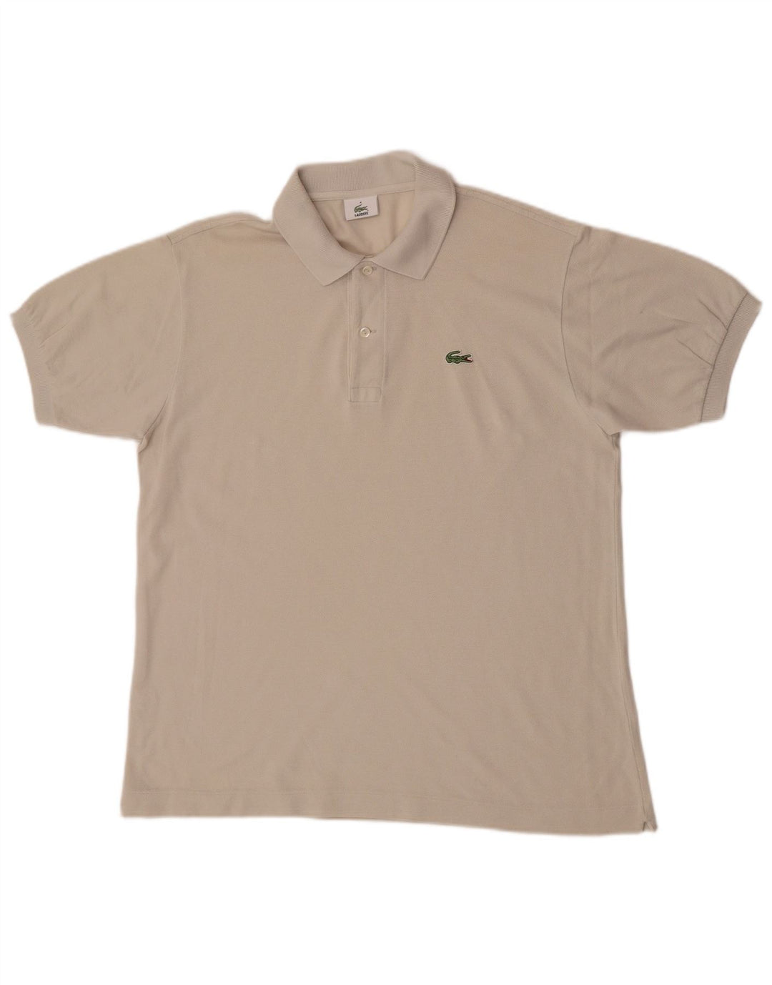 Tricou polo Lacoste pentru bărbați, mărimea 4, bumbac alb, mediu