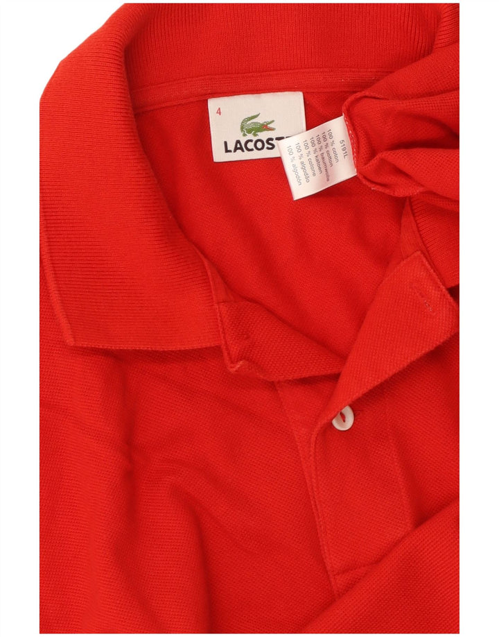 Tricou polo LACOSTE pentru bărbați mărimea 4 bumbac roșu mediu