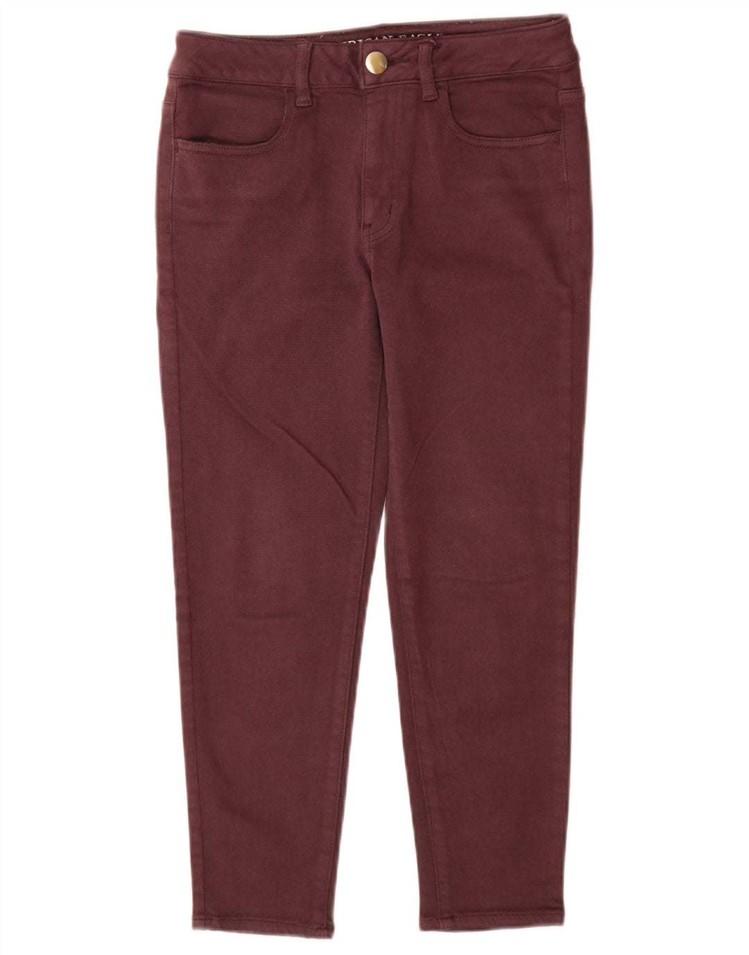 AMERICAN EAGLE OUTFITTERS Blugi tăiați pentru femei UK 8 Small W26 L24 Burgundy