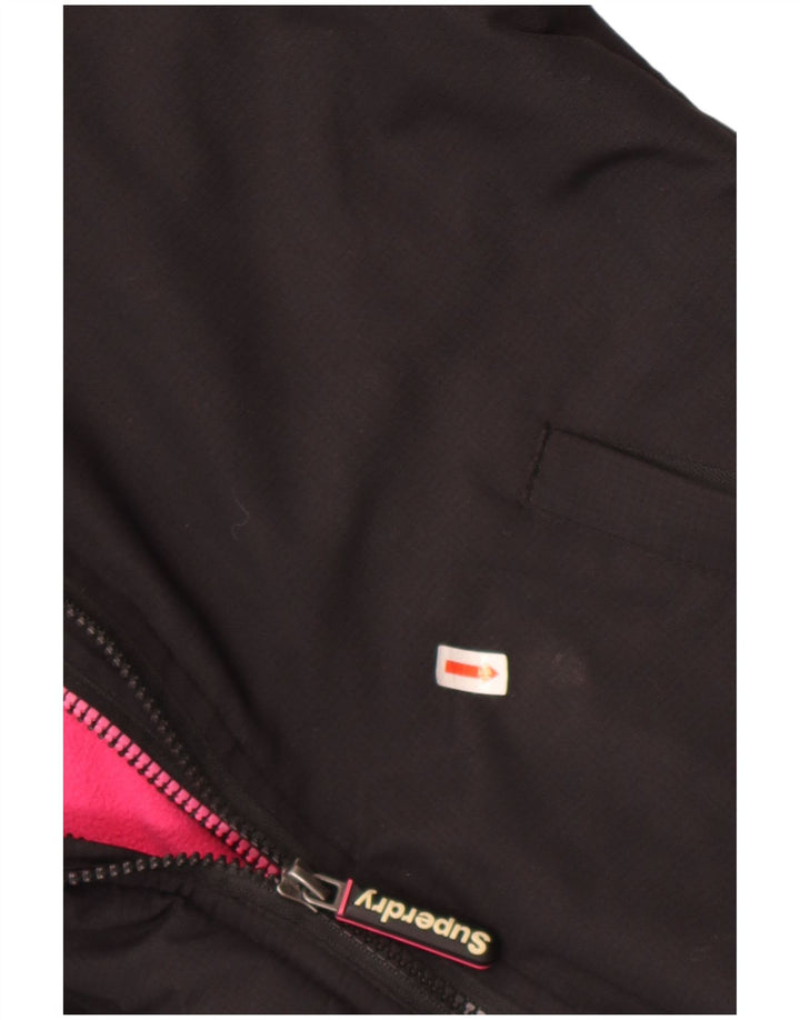 Jachetă Windbreaker Superdry Graphic pentru femei UK 16 Large Black