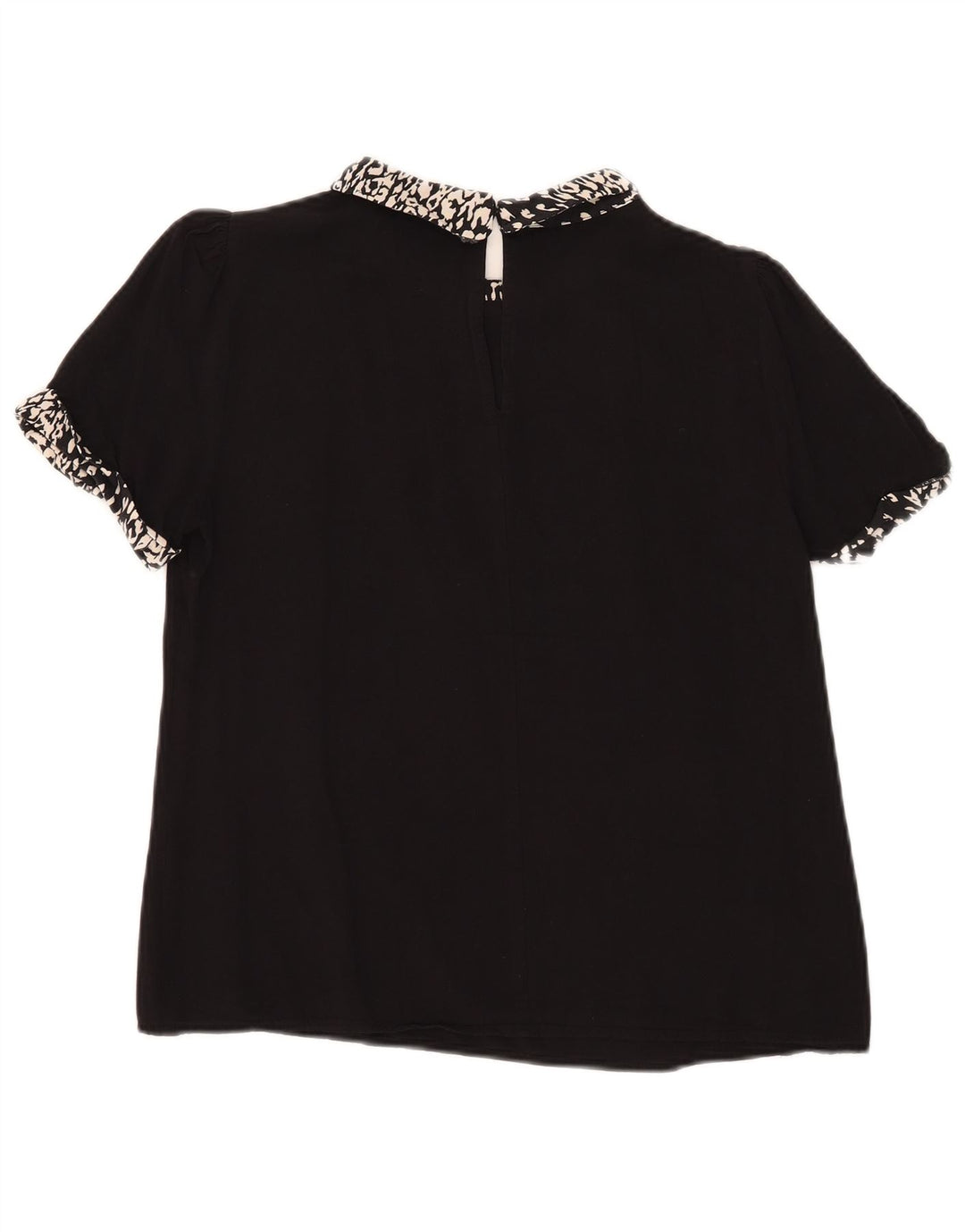 Bluză pentru femei Oasis UK 12 Medium Black Animal Print