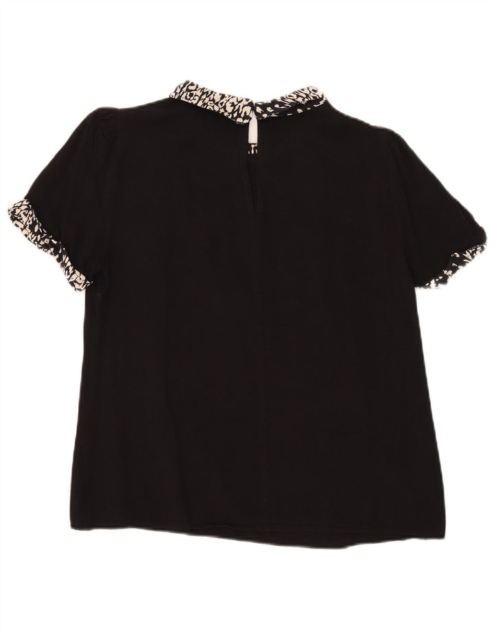 Bluză pentru femei Oasis UK 12 Medium Black Animal Print