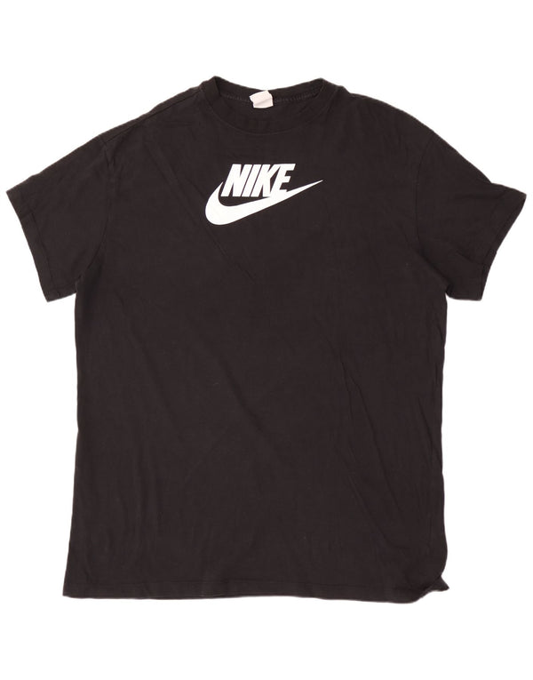 Tricou grafic Nike pentru bărbați, cu croiala lejeră, 2XL, bumbac negru