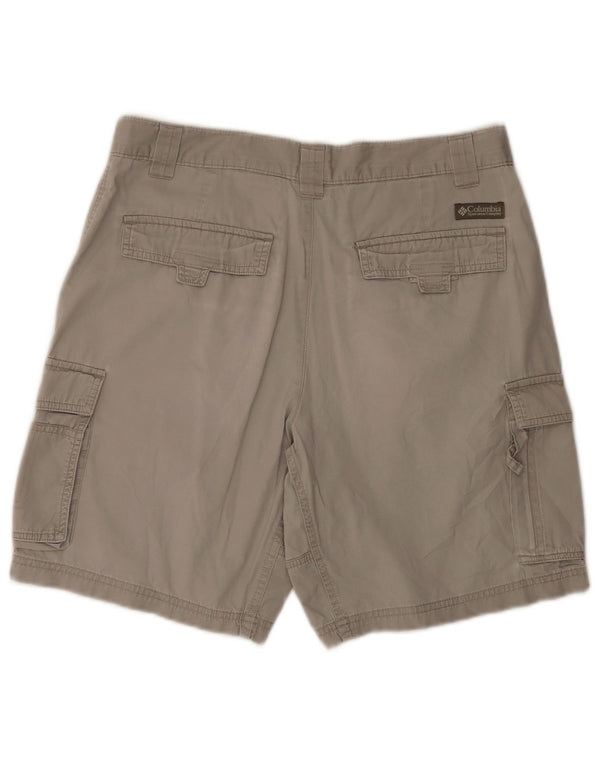 Pantaloni scurți cargo Columbia pentru bărbați W30, bumbac gri mediu