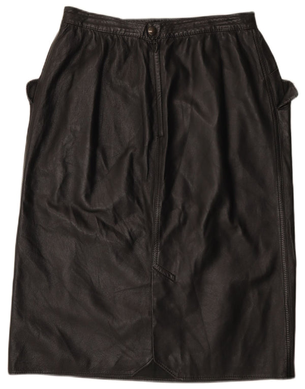 Fusta din piele vintage pentru femei W30 Medium Black