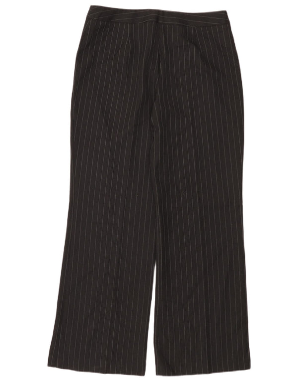 Pantaloni casual pentru femei Marks & Spencer UK 12 Medium W30 L30 Black Pinstripe