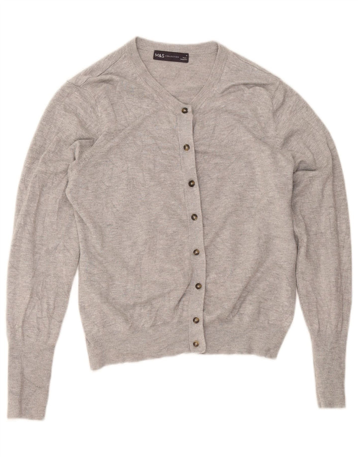 Pulover cardigan crop pentru femei Marks & Spencer UK 14 Medium Gri Pete