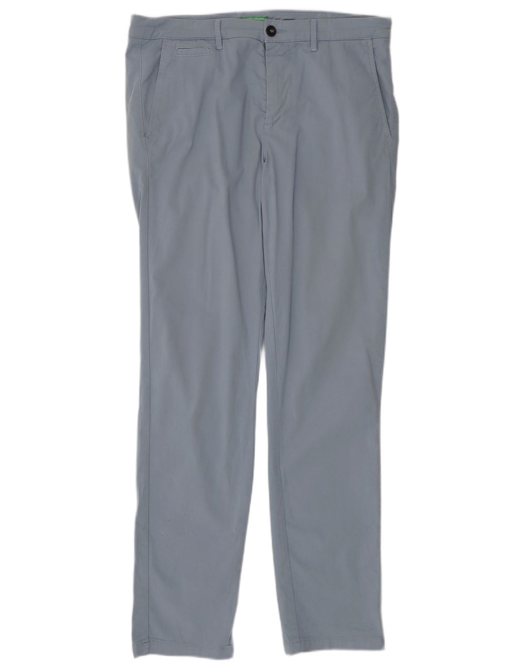 Pantaloni chino drepți pentru bărbați Benetton IT 48 Medium L30 L32 Bumbac albastru