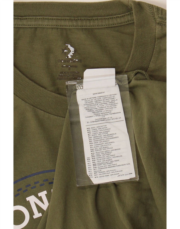 Tricou grafic Converse pentru bărbați Top mic din bumbac kaki