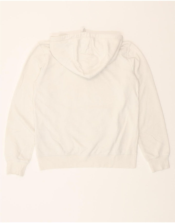 CHAMPION Womens Hoodie Jumper UK 14 Medium White Cotton Vintage Champion and Second-Hand Champion from Messina Hembry 