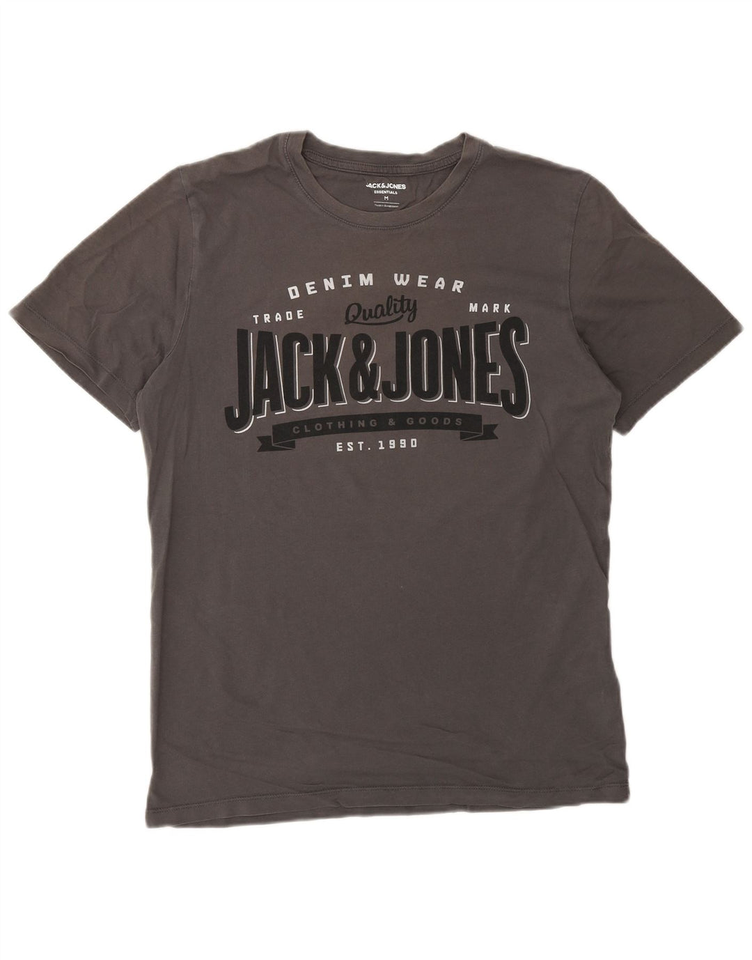 Tricou grafic Jack & Jones pentru bărbați Top din bumbac gri mediu