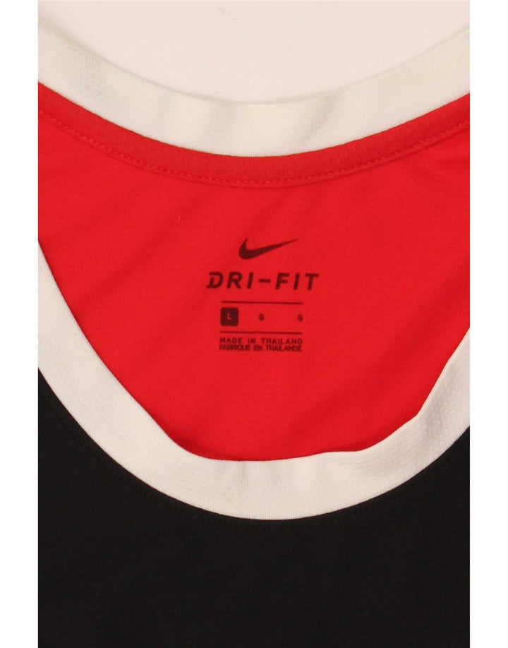 Top cu vestă grafică Nike Dri Fit pentru bărbați, mare, negru, colorblock