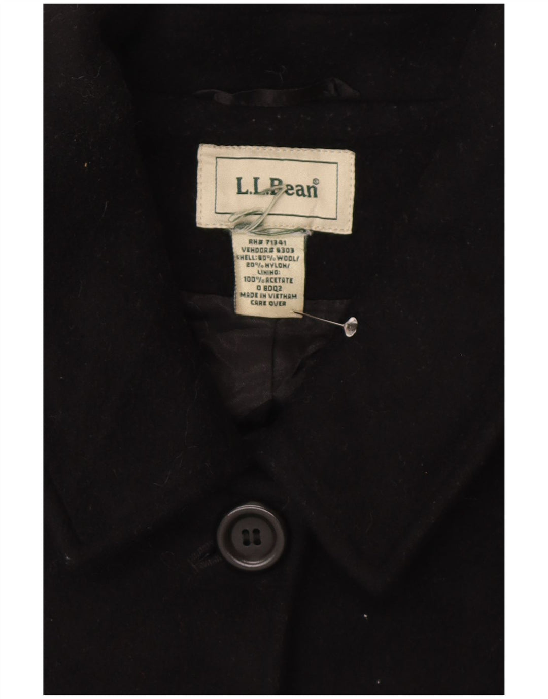 Palton pentru femei L.L.Bean UK 20 2XL Lână neagră