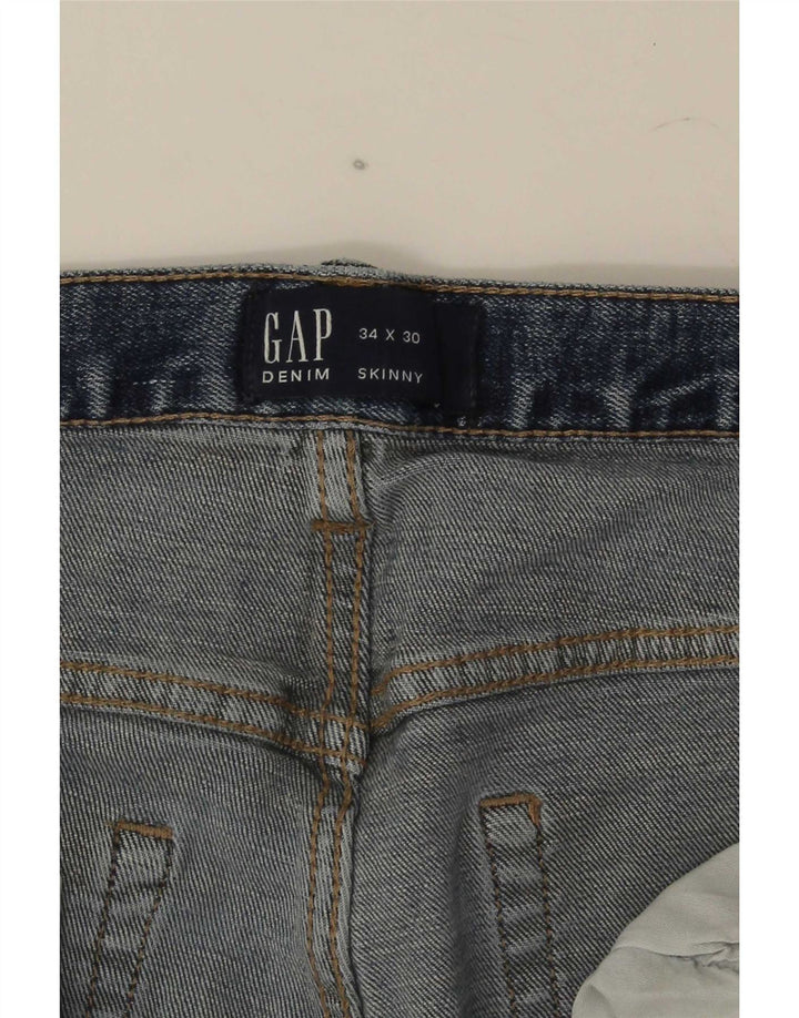 Blugi skinny pentru bărbați Gap W34 L30 Bumbac albastru