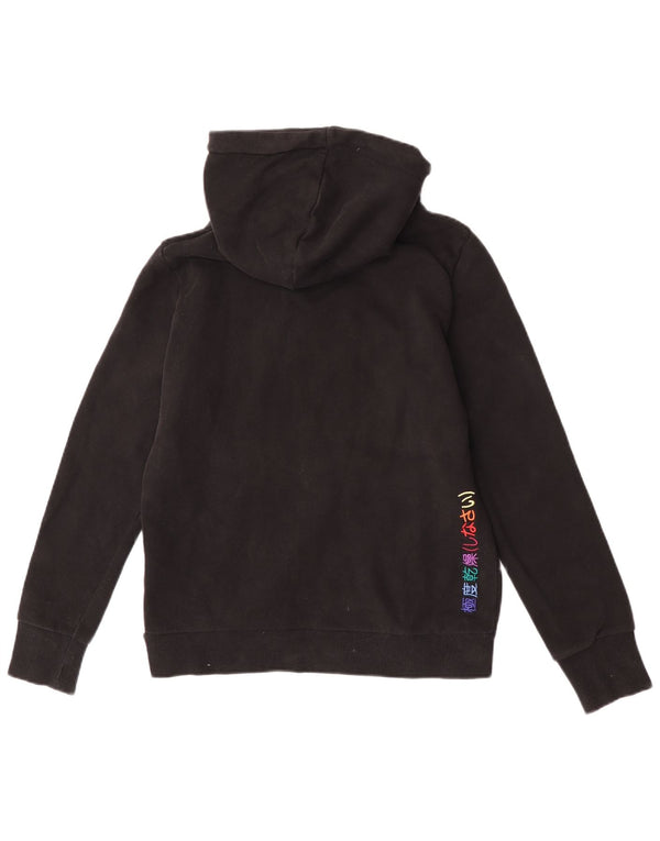 Pulover Superdry pentru damă, cu grafică, UK 12, bumbac mediu negru