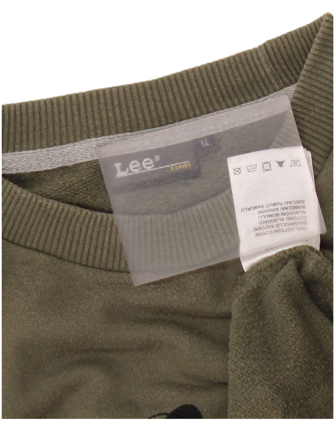 Hanorac grafic pentru bărbați Lee Pulover Medium Kaki Bumbac