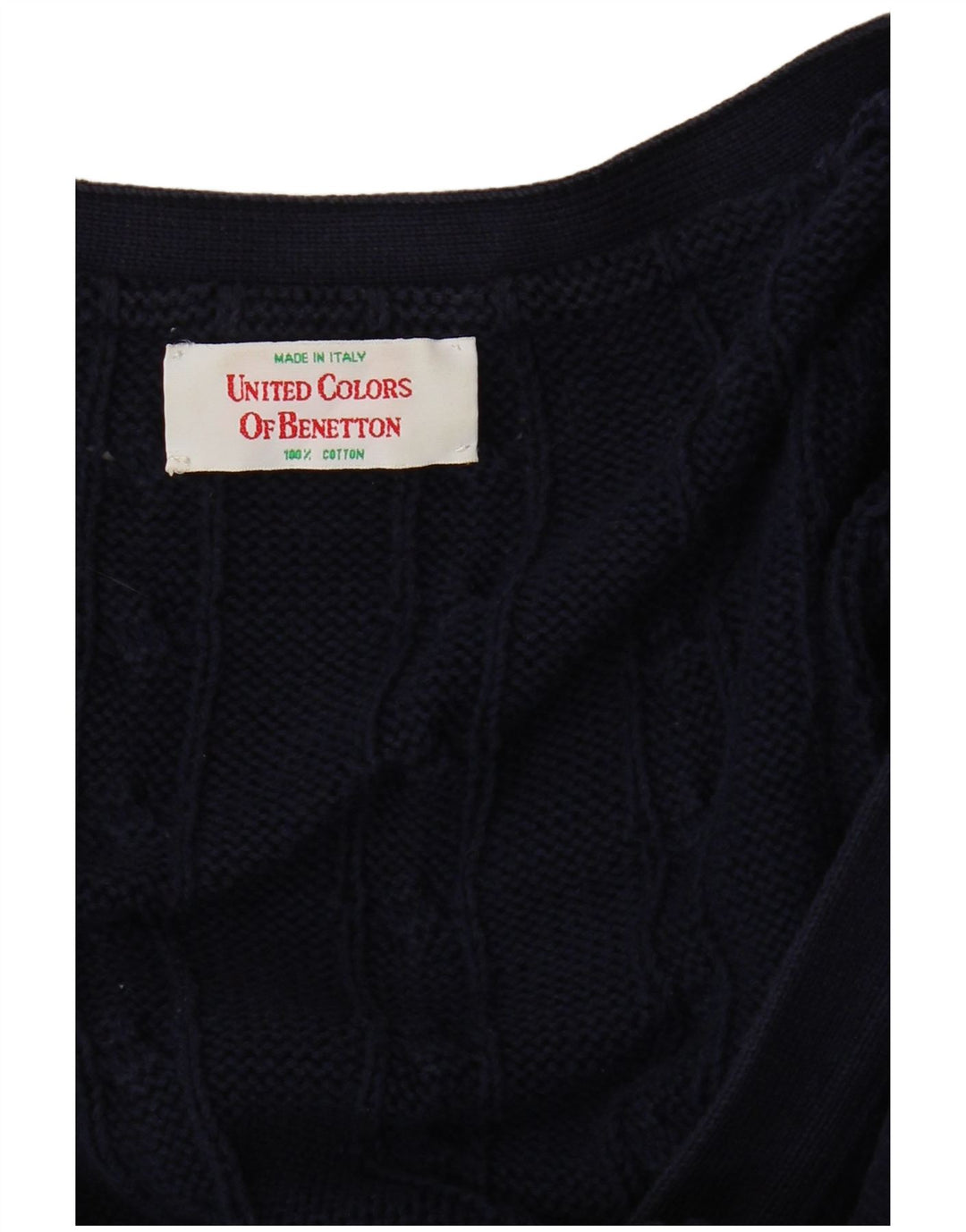 Pulover cardigan pentru bărbați BENETTON, mare, bleumarin, bumbac