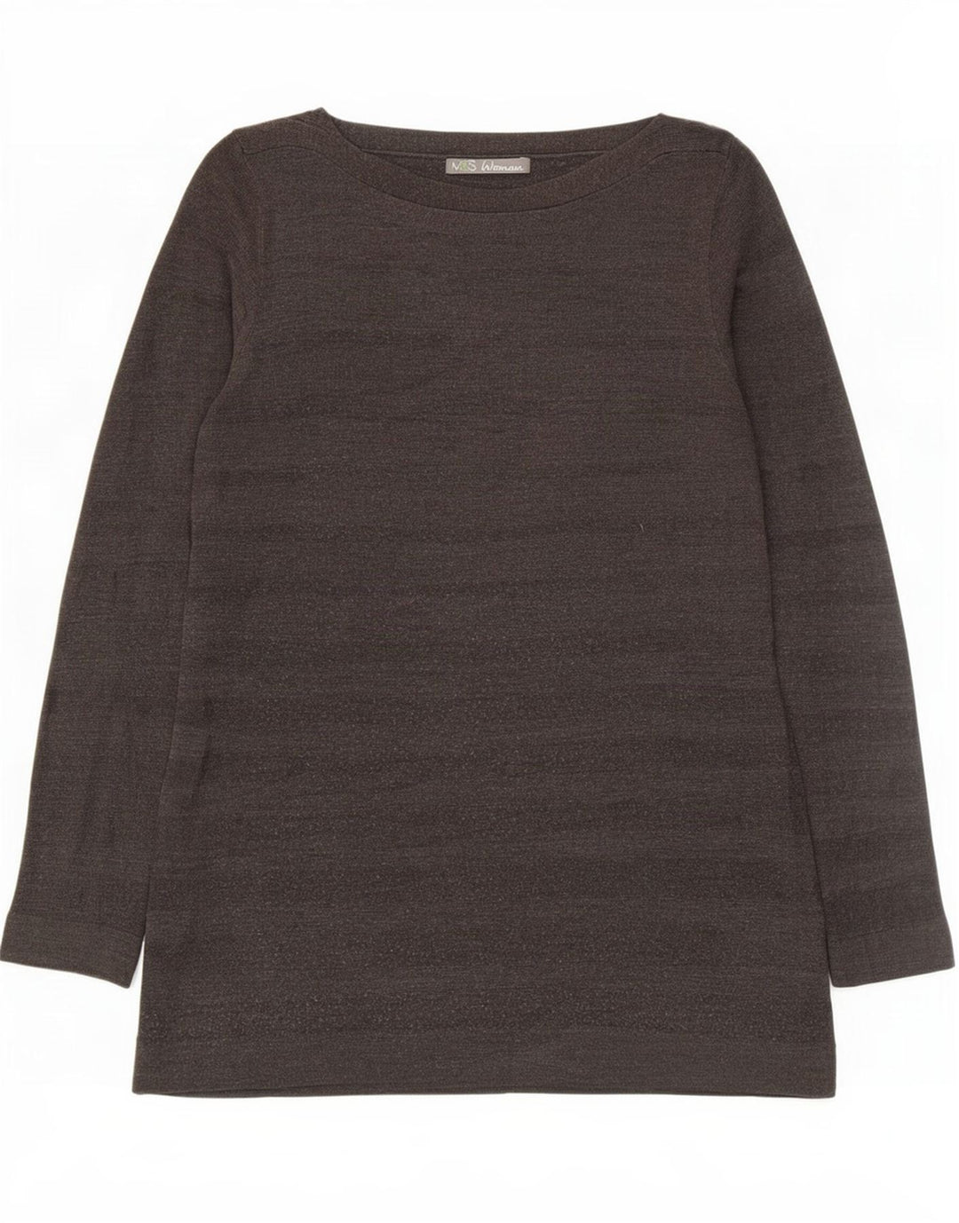 Top cu tunică cu mânecă lungă pentru femei Marks & Spencer UK 12 Medium Gri cu dungi