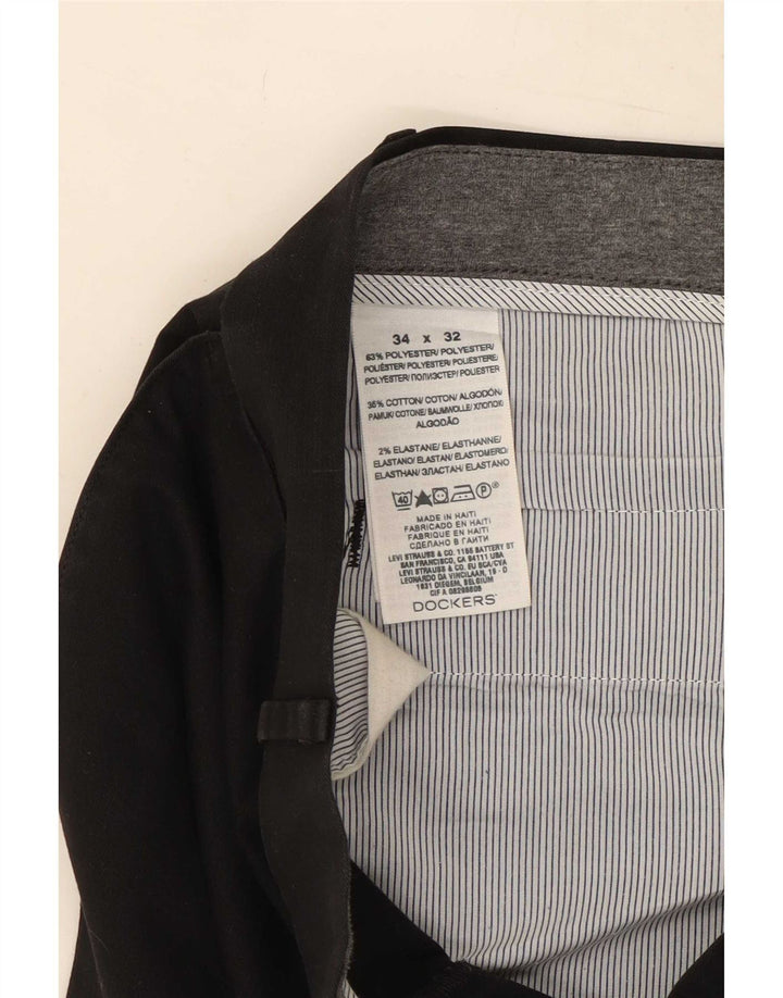 Pantaloni Chino Drepți Dockers pentru bărbați L34 L32 Poliester negru