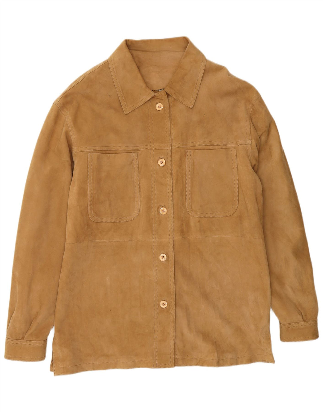 VINTAGE Jachetă de piele întoarsă pentru femei UK 18 XL maro