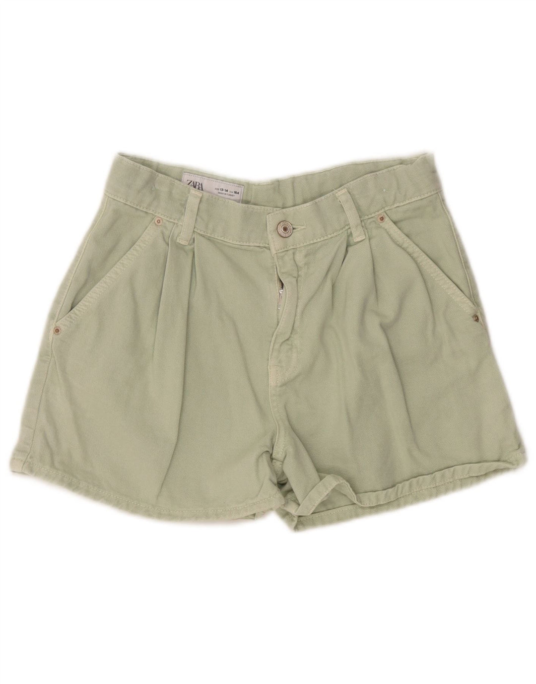Pantaloni scurți chino pegged pentru fete ZARA 13-14 ani W26 verde