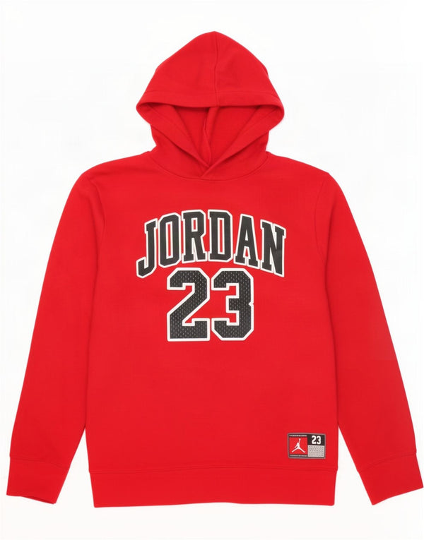 Jordan Băieți Pulover cu glugă grafic 13-14 ani XL bumbac roșu