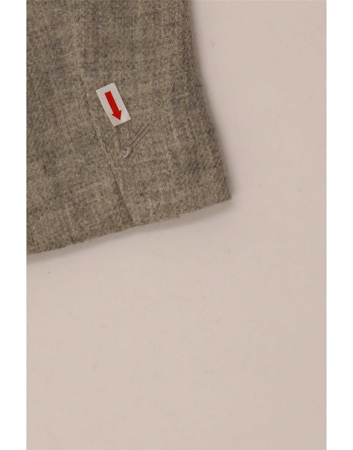 Massimo Dutti Jachetă Blazer Femei 1 Buton EU 38 Lână Gri Mic