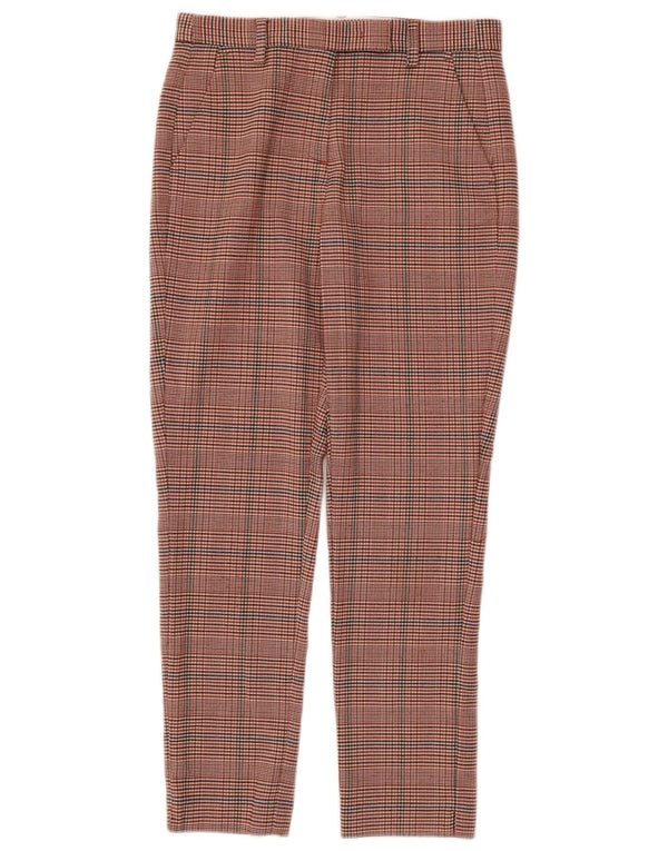 Marks & Spencer Womens High Waist Suit Trousers UK 10 Small W28 L27 Red