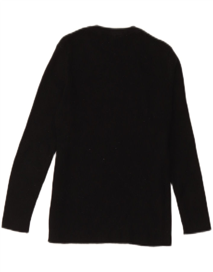 Top femeie Zara cu mânecă lungă UK 12 Medium Black Viscose