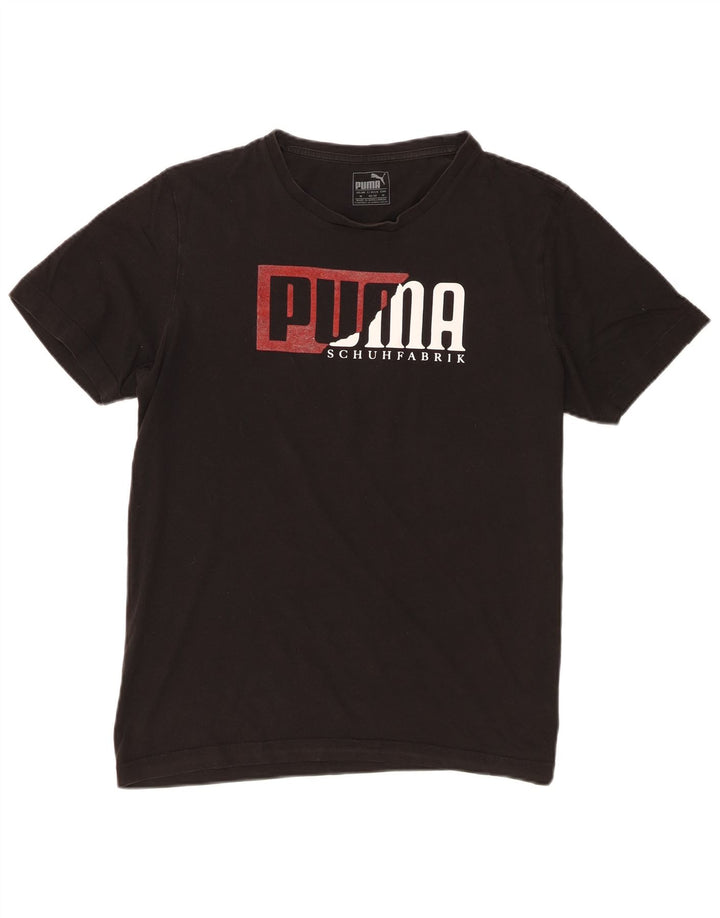 Tricou grafic Puma pentru bărbați Top mediu negru bumbac