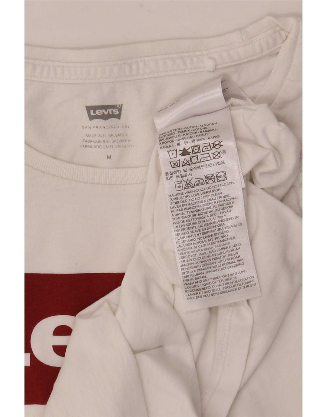 Tricou grafic Levi's pentru femei Top UK 14 Medium White Bumbac