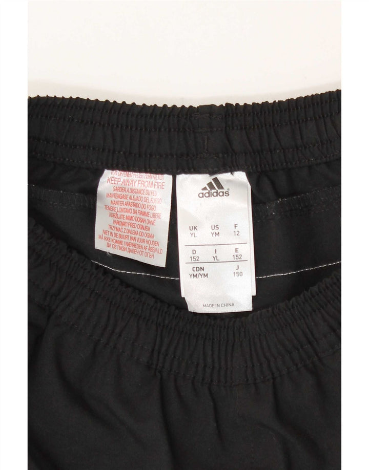 Pantaloni scurți sport pentru băieți Adidas 11-12 ani, mari, negru, poliester