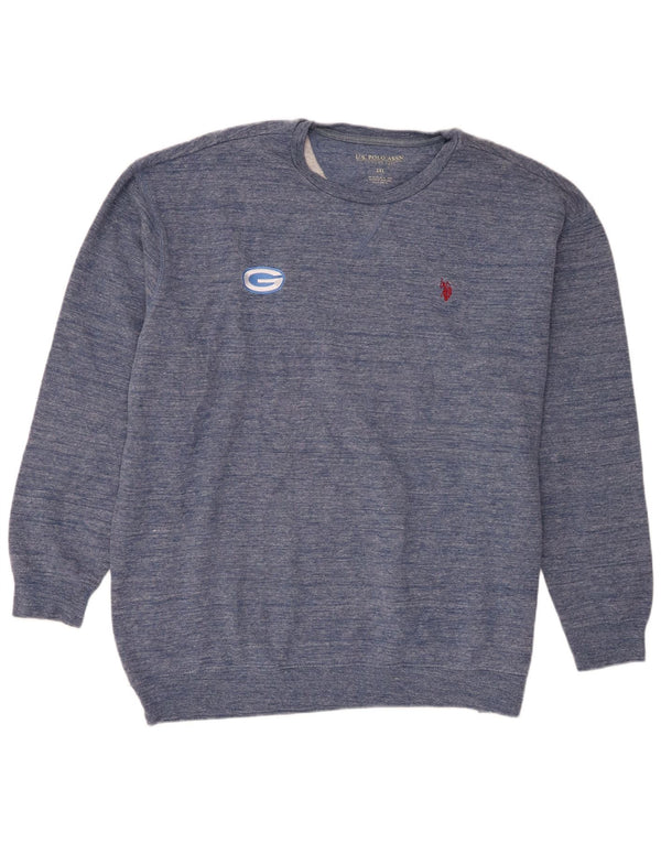 U.S. Polo Assn. Pulover pentru bărbați, 2XL, albastru bleumarin, bumbac cu pete