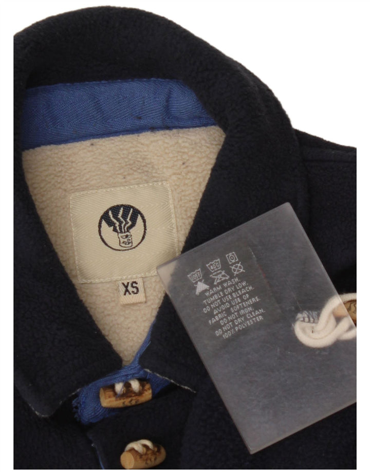 FAT FACE Pulover pentru bărbați Polartec Loose Fit, cu gât polo, fleece XS, bleumarin